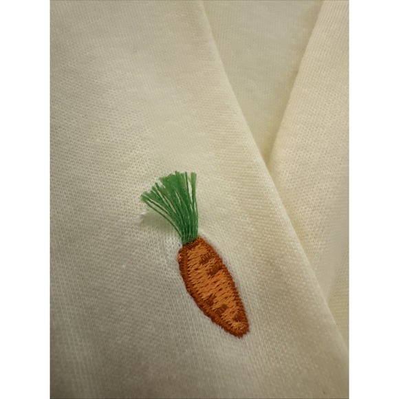 Charter Club Intimates L Robe Easter Spring Yellow Carrot Bunny Embroidered Wrap - Picture 3 of 10